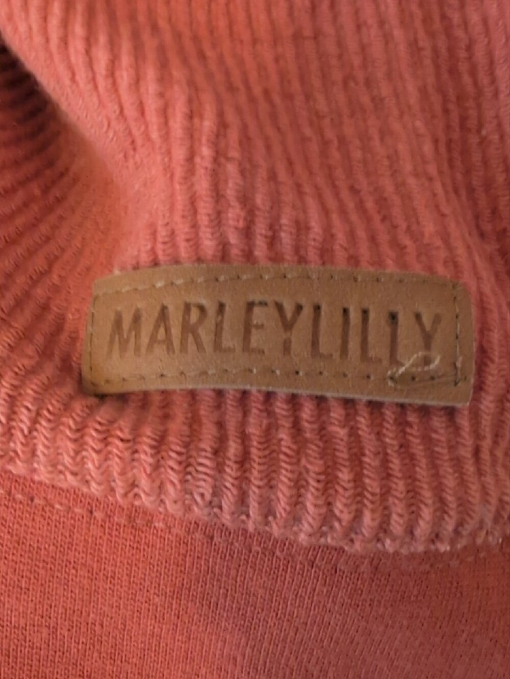 MARLEYLILLY Pumpkin Spice Crewneck Pullover Ribbed Rust Orange Plus Size 2X - Picture 3 of 10